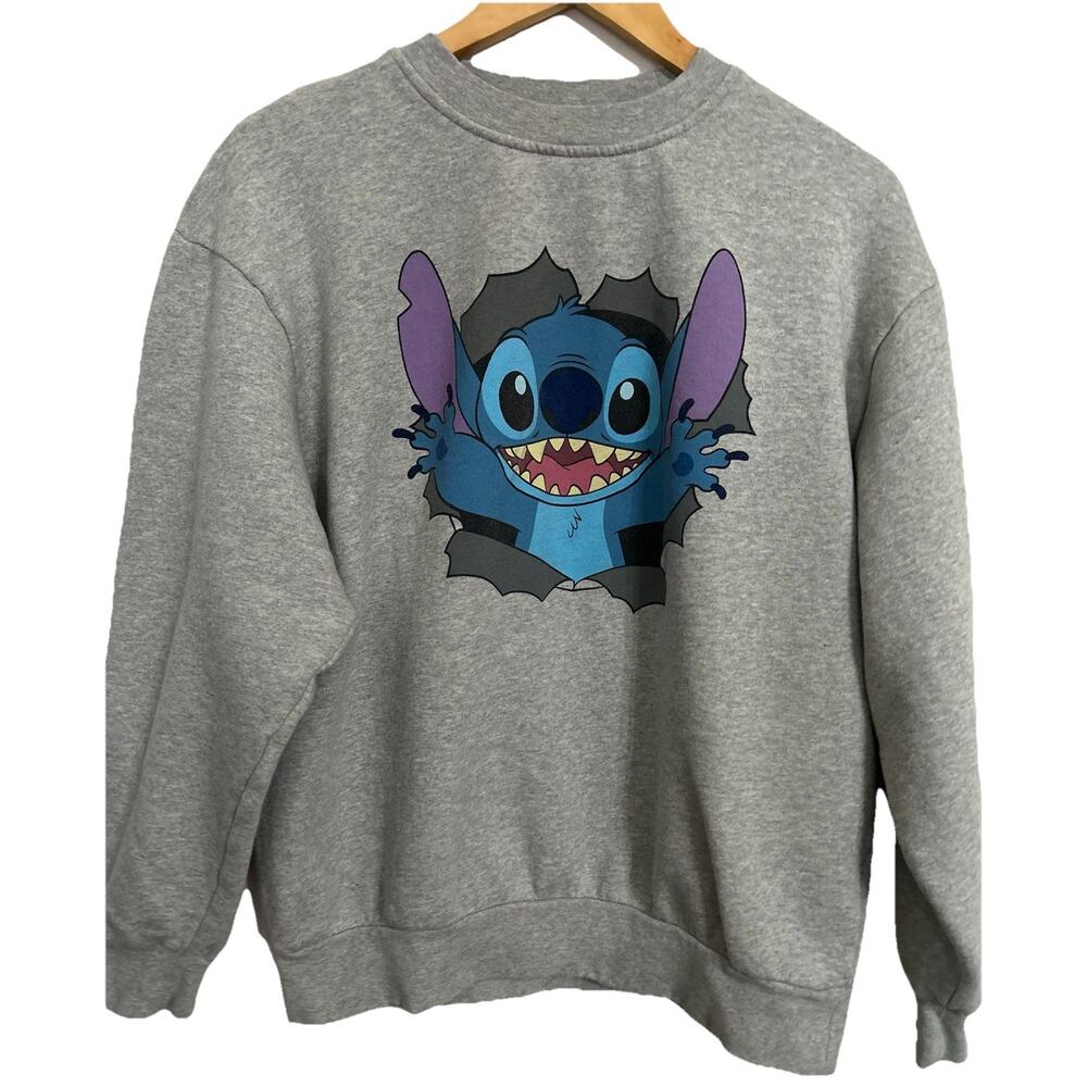 Disney Stitch Pullover Sweatshirt Adult XL Big Print Stitch
